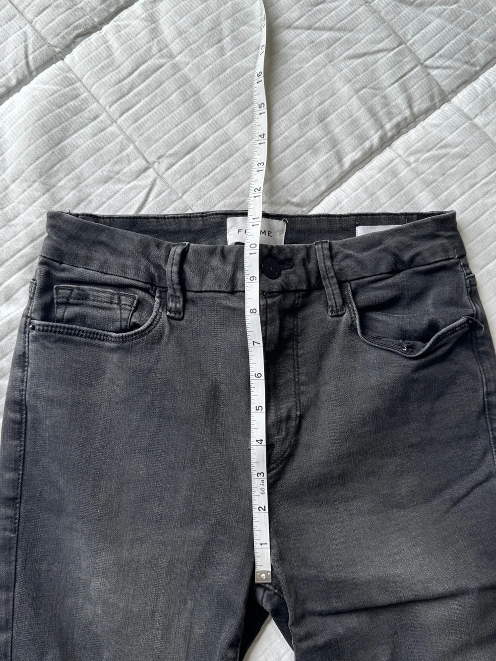 Frame le mini boot high waisted grey jeans size 29 - Picture 5 of 8